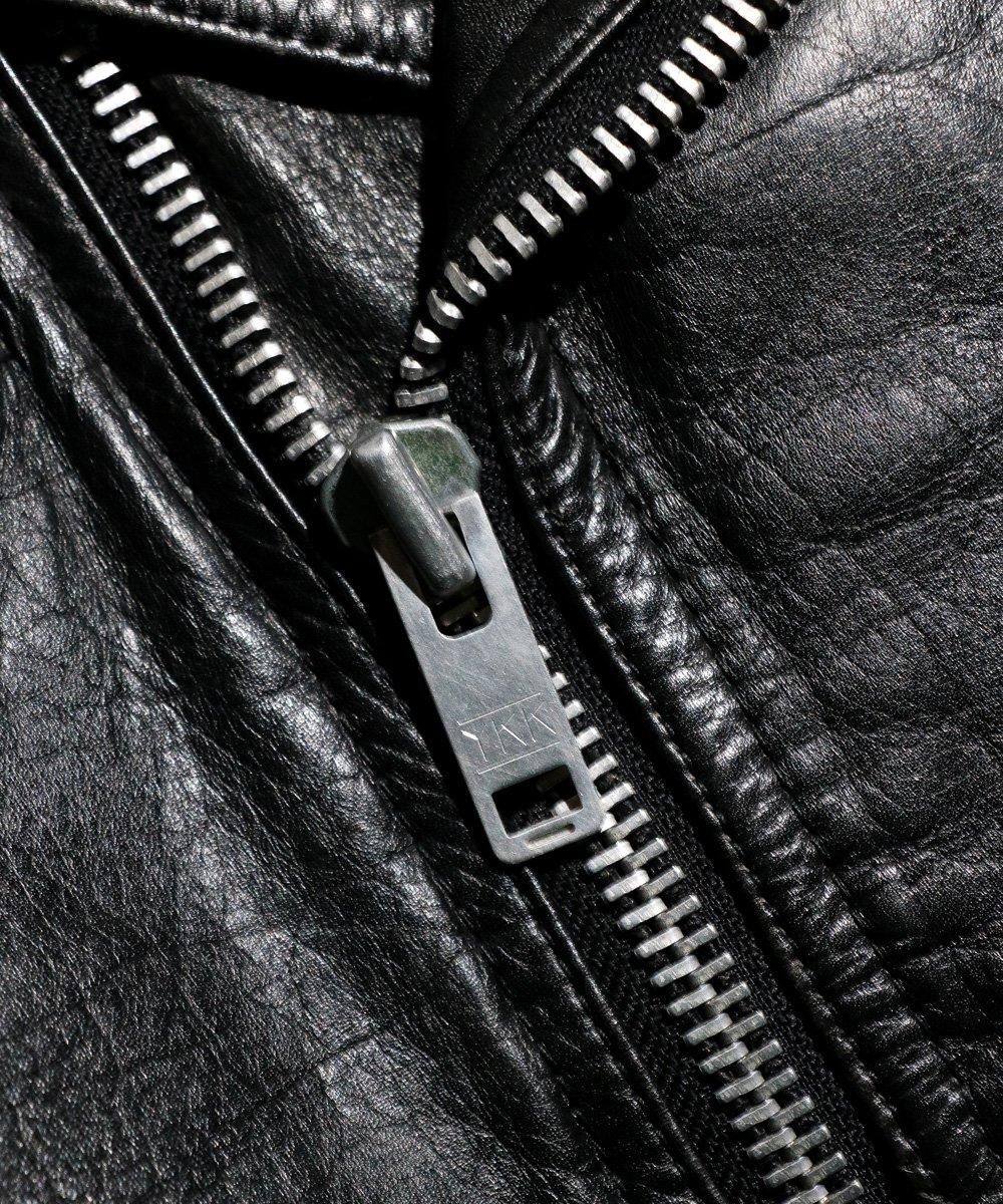 VINTAGE / 1970-1980's STUDDED DOUBLE RAIDERS JACKET WITH EURO MOTORCYCLE BADGES