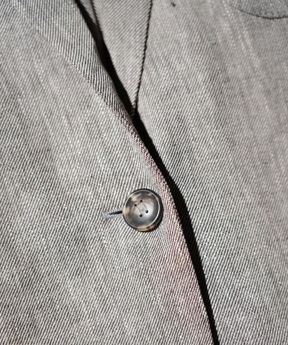 OLD / HERMES LINEN TAILORED JACKET-MARTIN MARGIELA ERA
