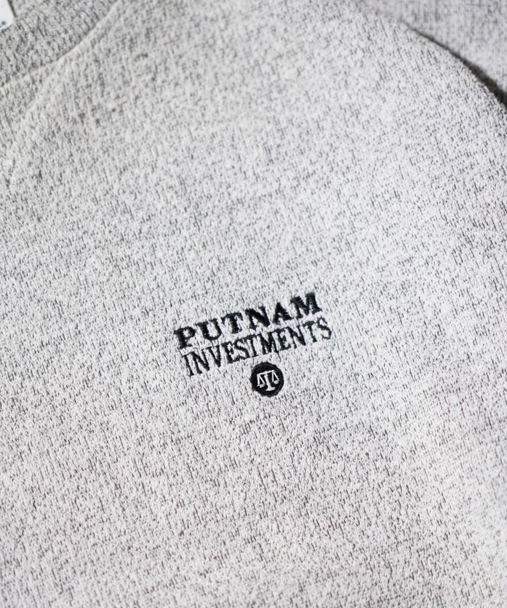 OLD / 1990's- ”PUTNAM INVESTMENT” DIPORT USA HEATHER GRAY SWEAT