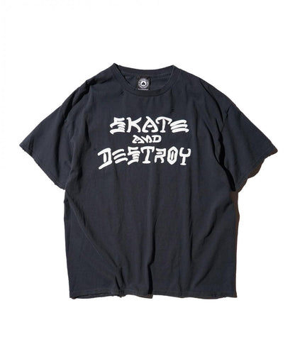 THRIFTY DAMAGE SKATE TEE "THRASHER SKATE AND DESTROY"