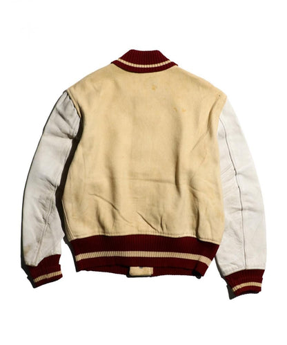 VINTAGE / H.L WHITING 1960'S~ LETAHER SLEEVE VARSITY JACKET