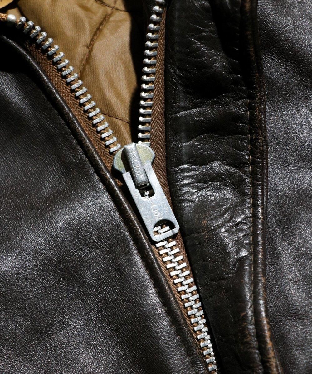 VINTAGE / 1960-1970's SCHOTT NYC IS-674-MS LEATHER QUILTING LINED G-1 STYLE JACKET