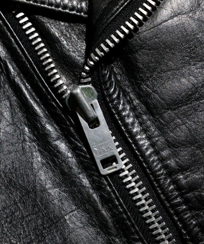 VINTAGE /  1970-1980's STUDDED DOUBLE RAIDERS JACKET WITH EURO MOTORCYCLE BADGES
