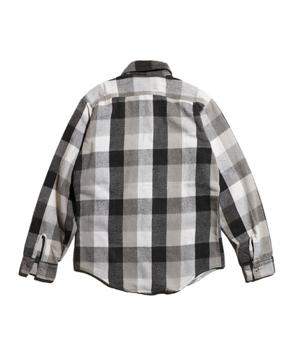 VINTAGE / 1980's- FIVE BROTHERS WOVEN CHECK FLANNEL SHIRTS MADE IN USA