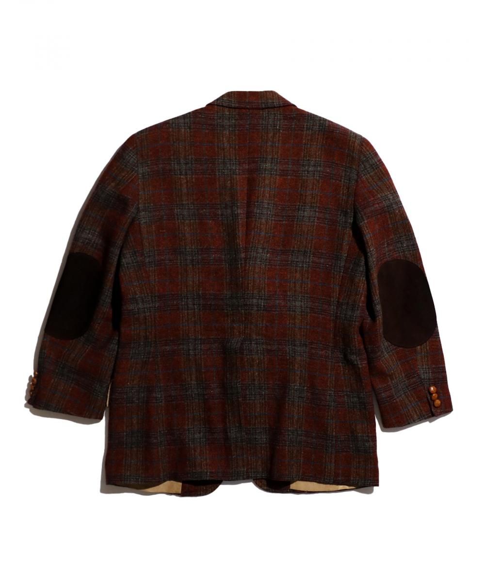 VINTAGE /  LATE 1970's- CHAPS by RALPH LAUREN OMBRE CHECK WOOL 3BUTTONS JACKET