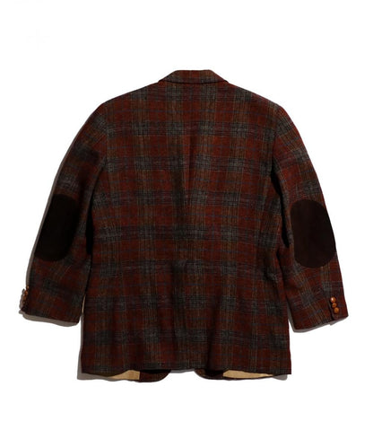 VINTAGE /  LATE 1970's- CHAPS by RALPH LAUREN OMBRE CHECK WOOL 3BUTTONS JACKET