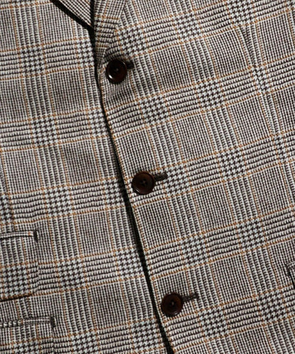VINTAGE / OLD SARTORIA ROSSI GLENURQUHART CHECK 3BUTTONS JACKET MADE IN ITALY