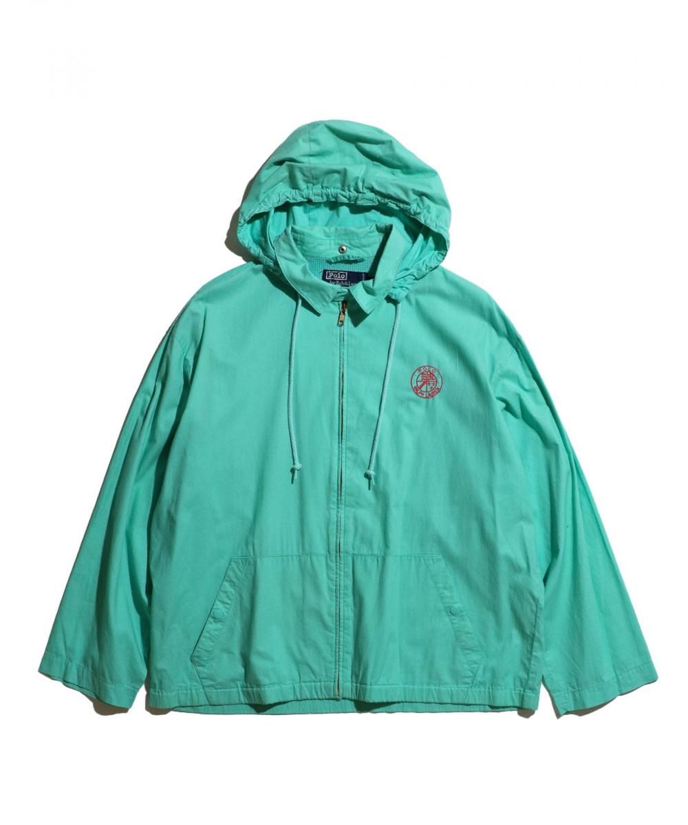 VINTAGE / 1990's- Polo Ralph Lauren LIGHT WEIGHT FABRIC HARRINGTON JACKET WITH HOODED