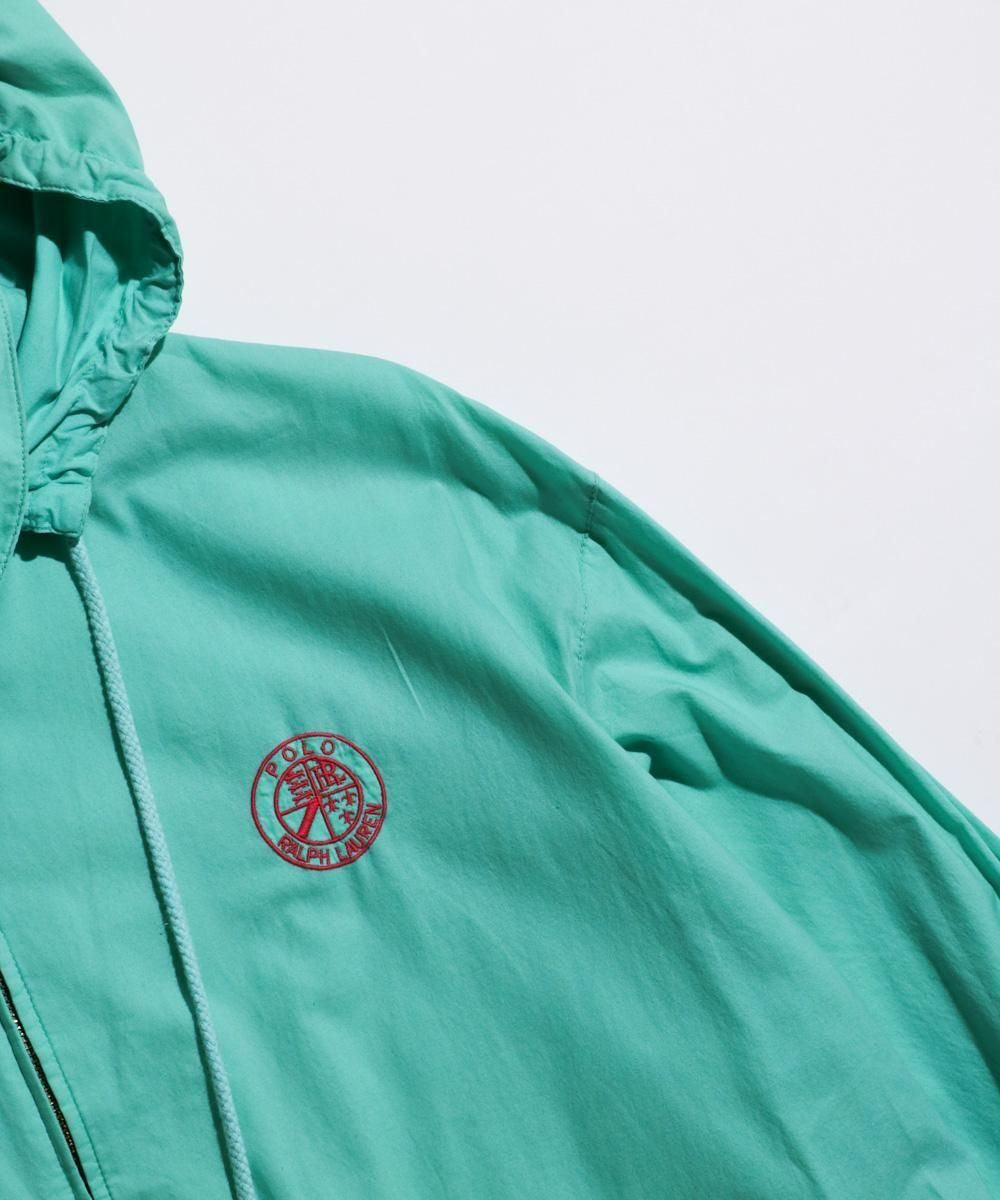 VINTAGE / 1990's- Polo Ralph Lauren LIGHT WEIGHT FABRIC HARRINGTON JACKET WITH HOODED