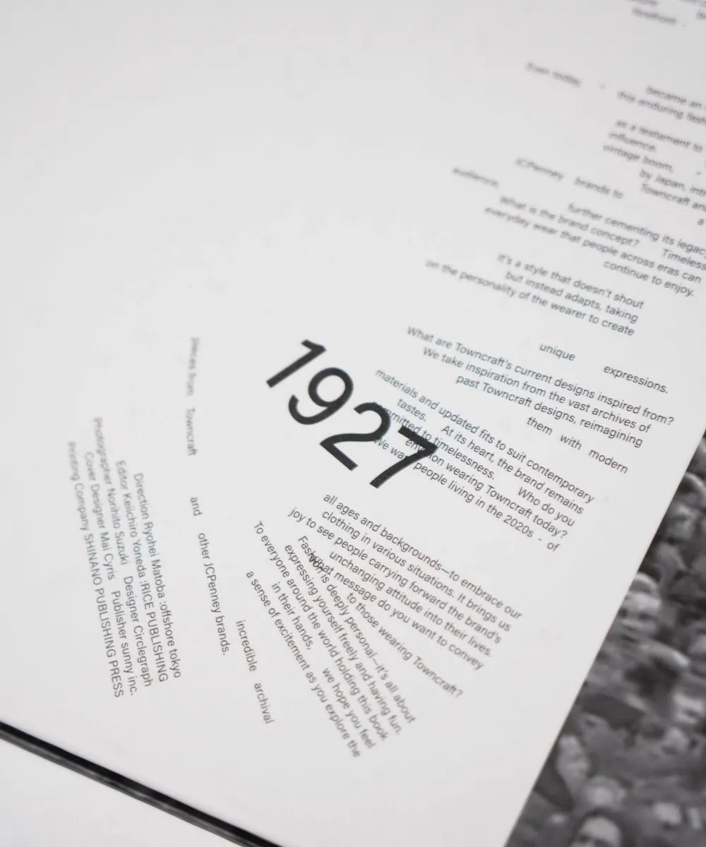 TOWNCRAFT Collection Book "1927"