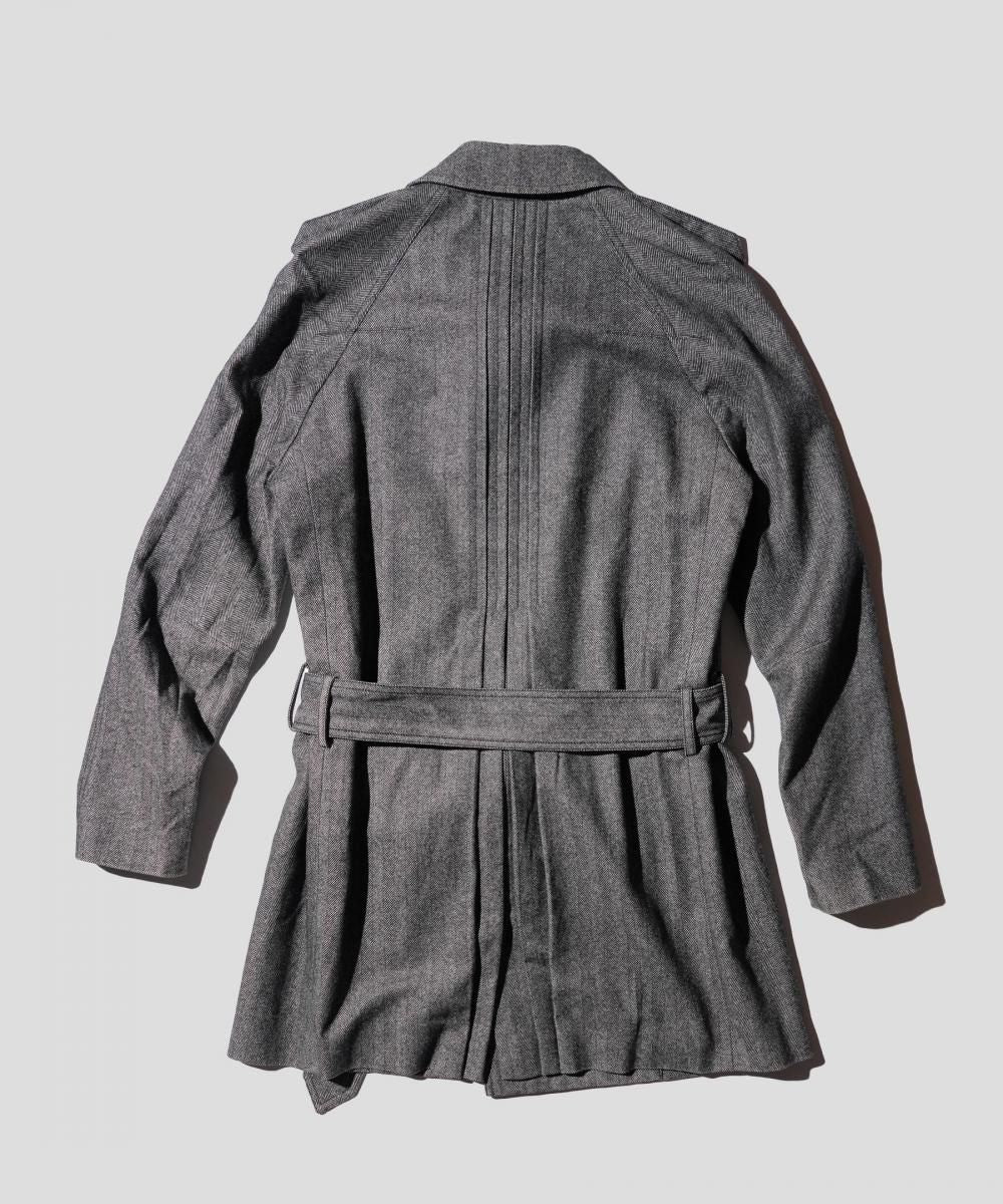 OLD / DIOR HOMME TWEED TRENCH COAT 2008AW by Kris Van Assche