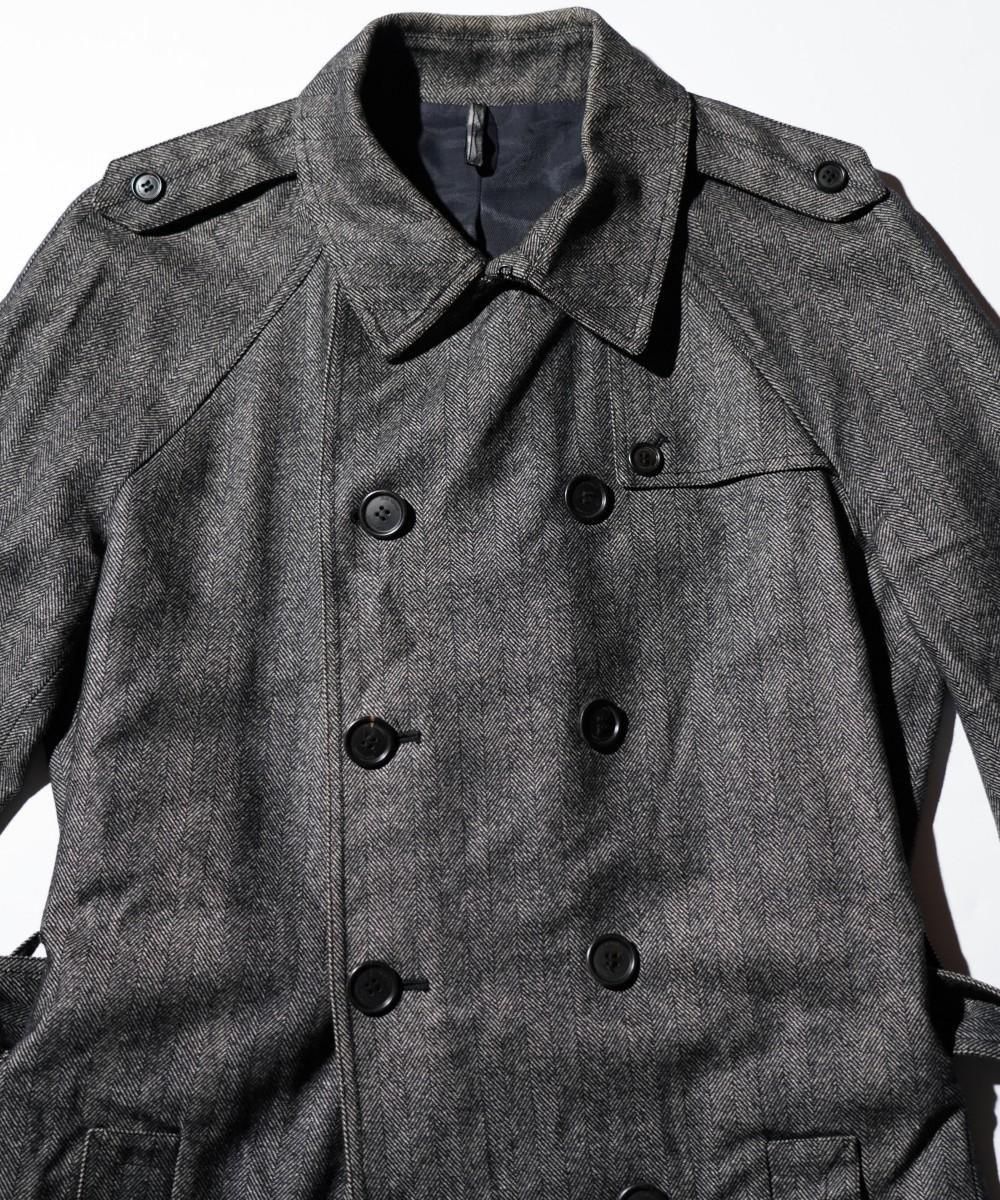 OLD / DIOR HOMME TWEED TRENCH COAT 2008AW by Kris Van Assche