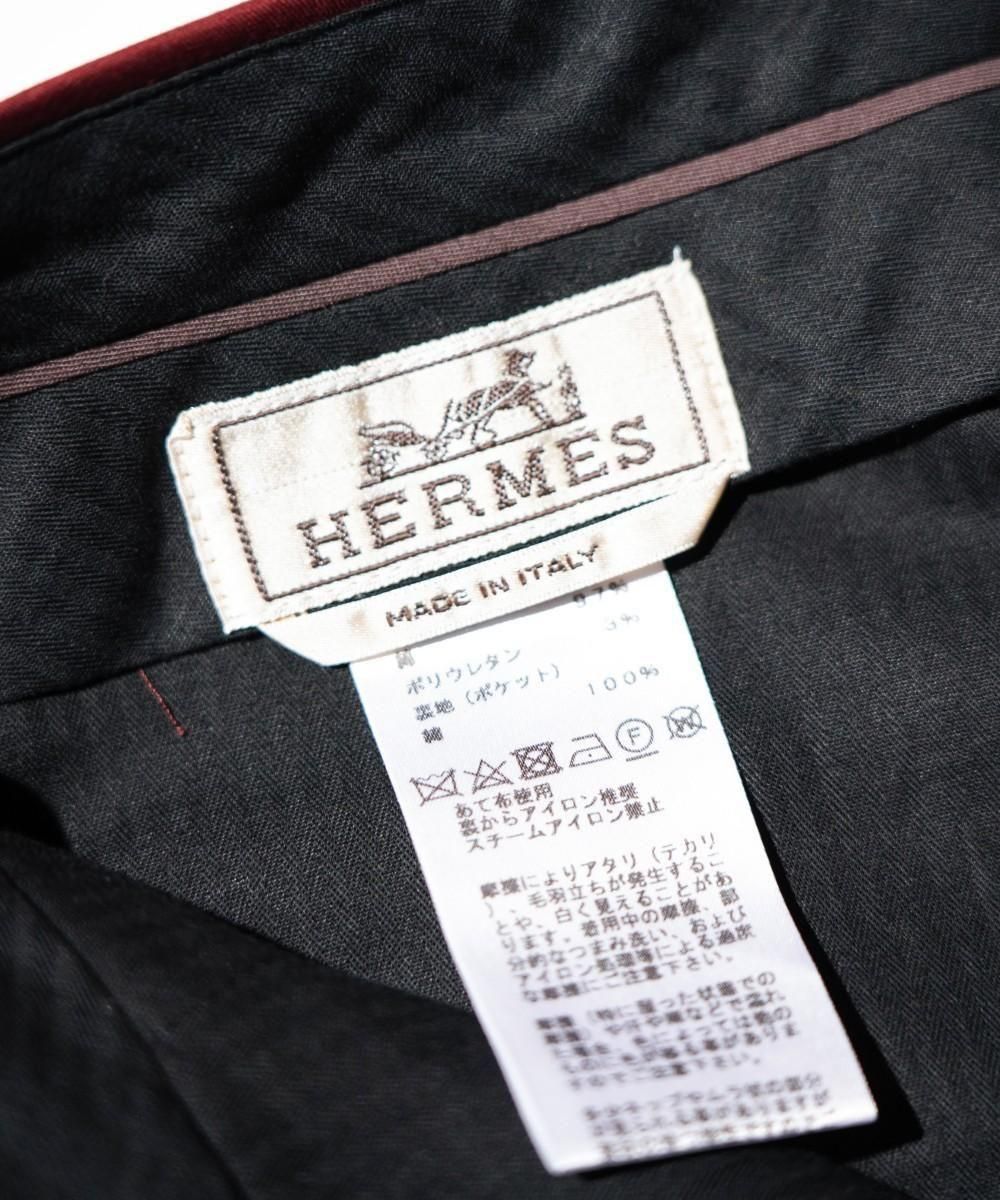 OLD / HERMES BURNT ORANGE STRAIGHT-LEG SLACKS