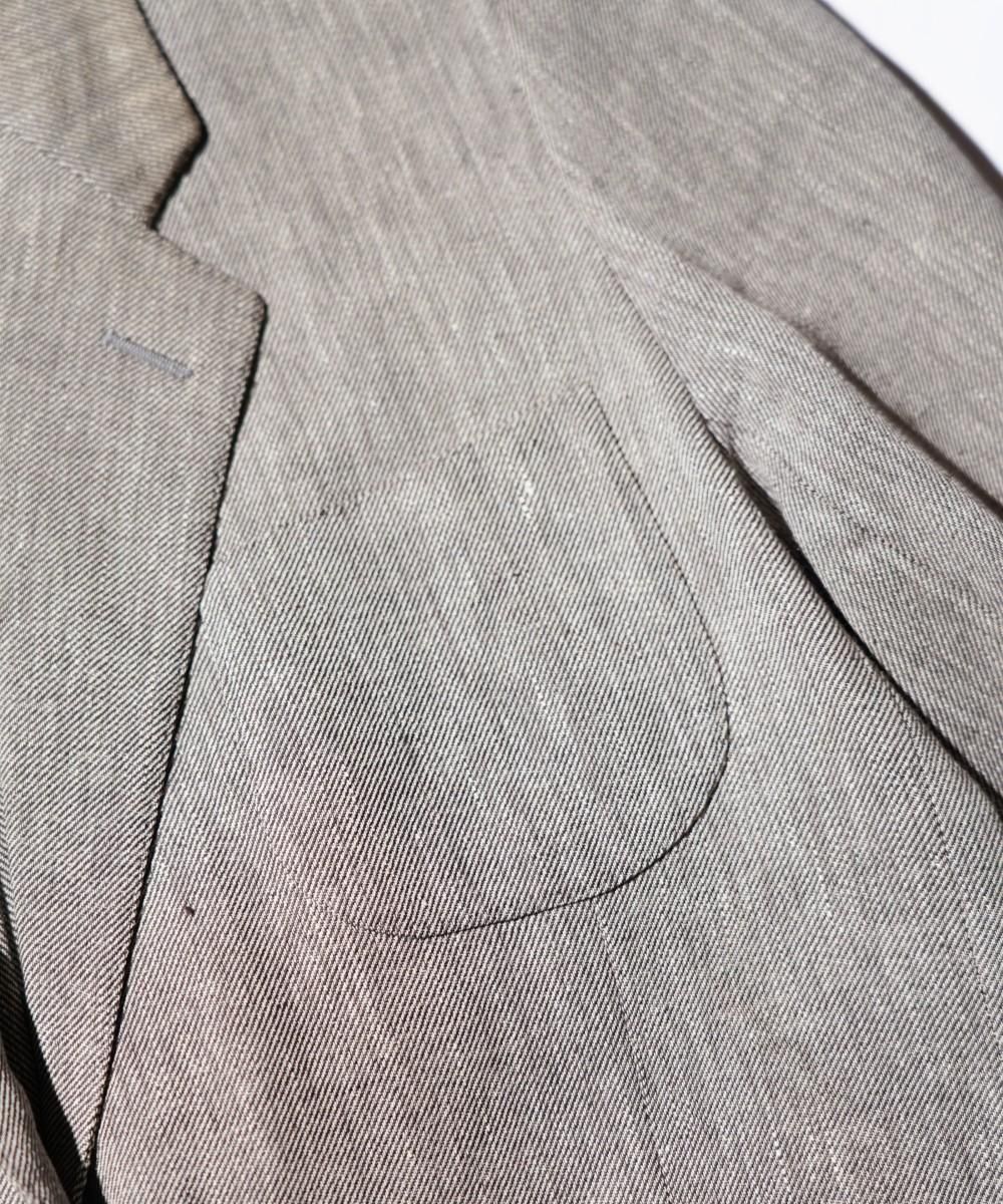 OLD / HERMES LINEN TAILORED JACKET-MARTIN MARGIELA ERA