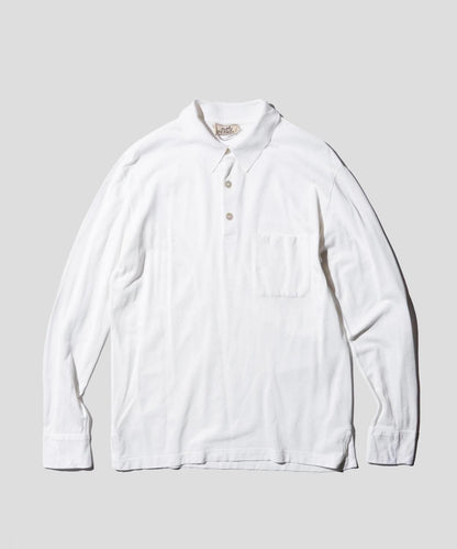 OLD / HERMES COTTON LONG SLEEVE POLO COLLAR SHIRT