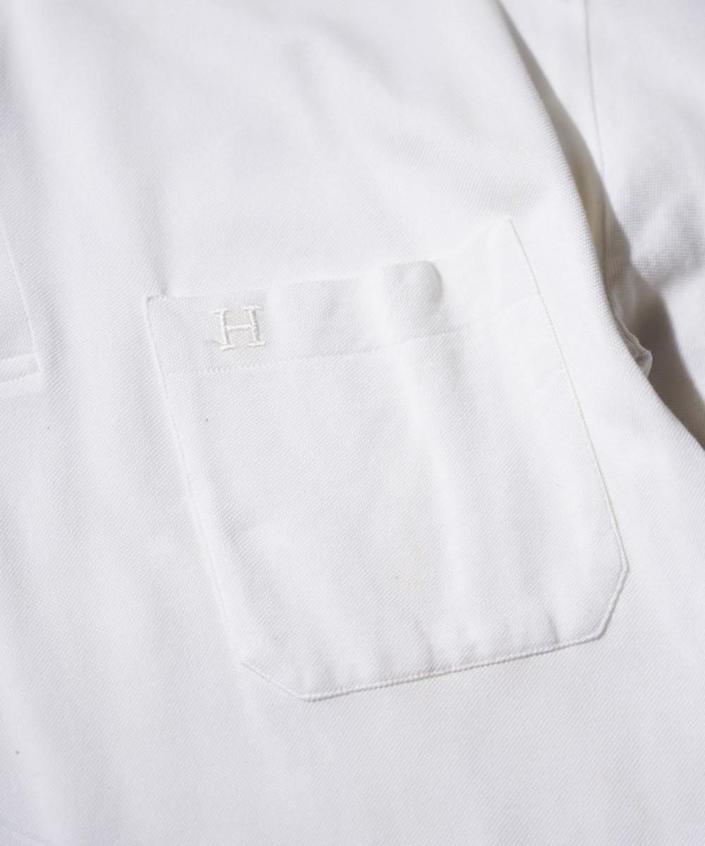 OLD / HERMES COTTON LONG SLEEVE POLO COLLAR SHIRT