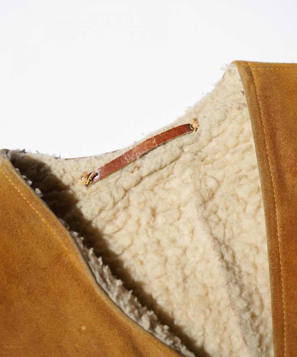 VINTAGE / 1960-70's UNKNOWN SHEEPSKIN VEST