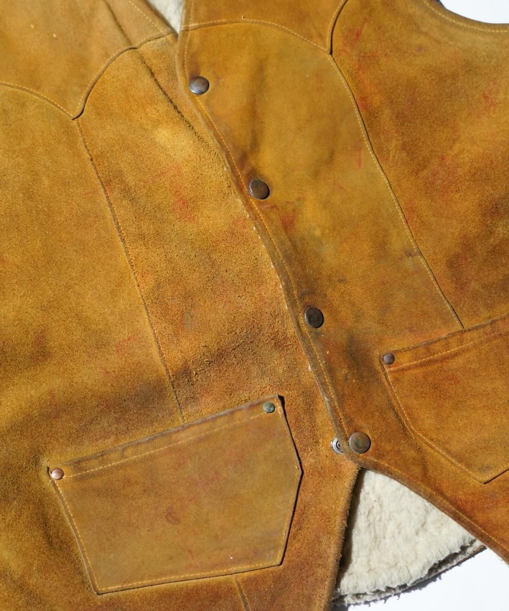 VINTAGE / 1960-70's UNKNOWN SHEEPSKIN VEST