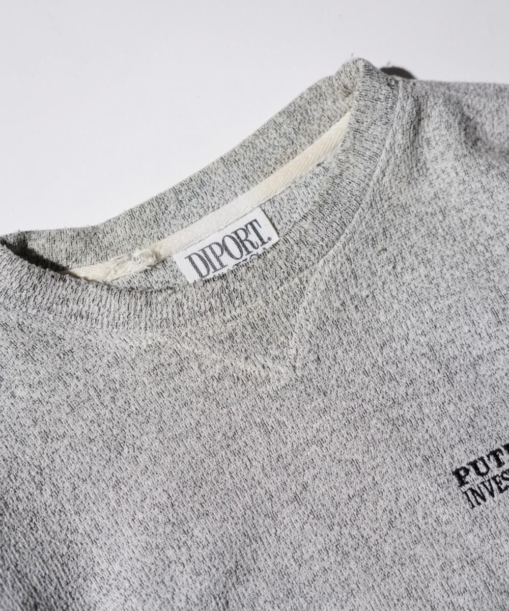OLD / 1990's- ”PUTNAM INVESTMENT” DIPORT USA HEATHER GRAY SWEAT