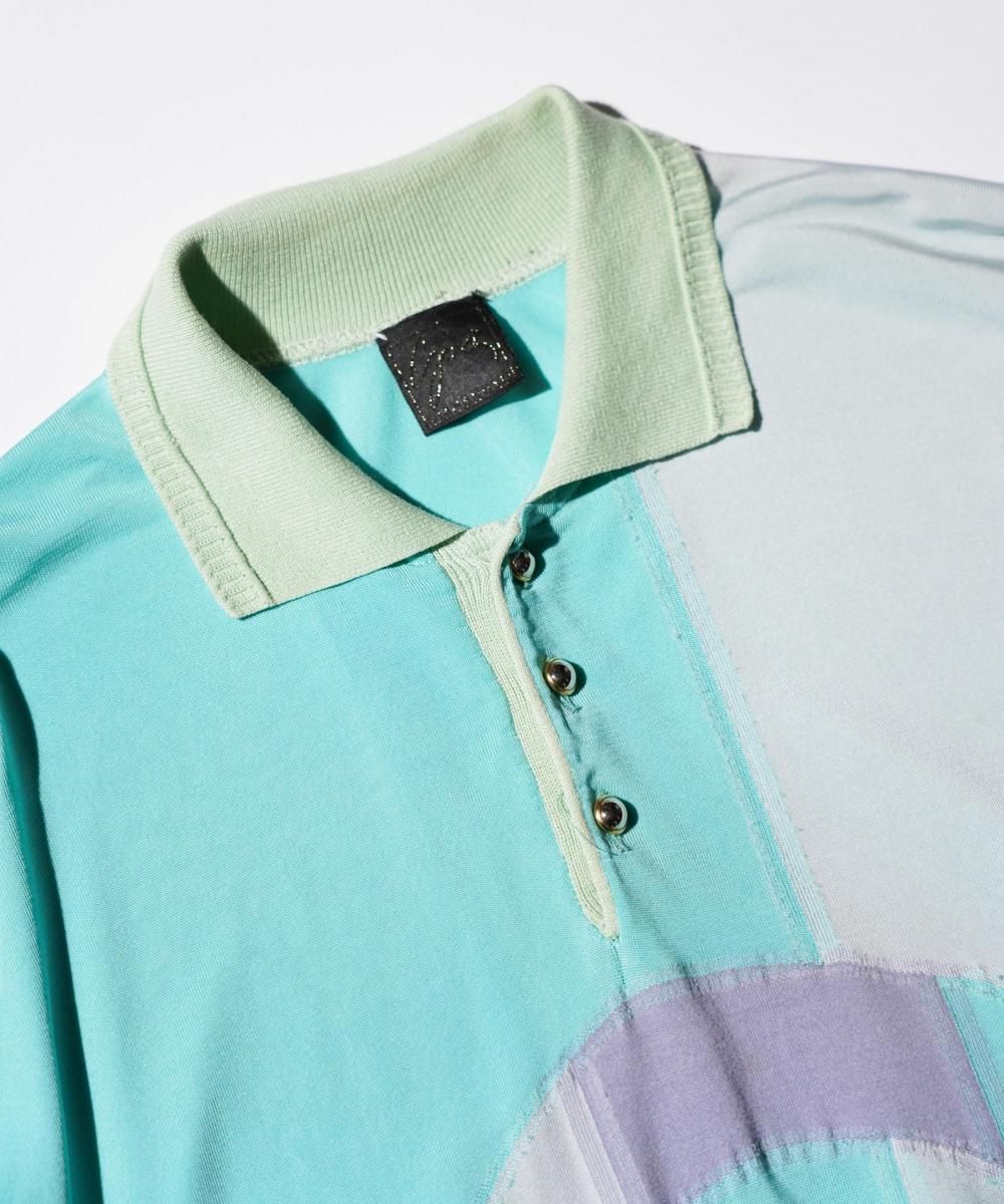 OLD / COLOR BLOCK OVERSIZED LONG SLEEVE POLO SHIRT