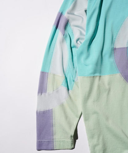 OLD / COLOR BLOCK OVERSIZED LONG SLEEVE POLO SHIRT