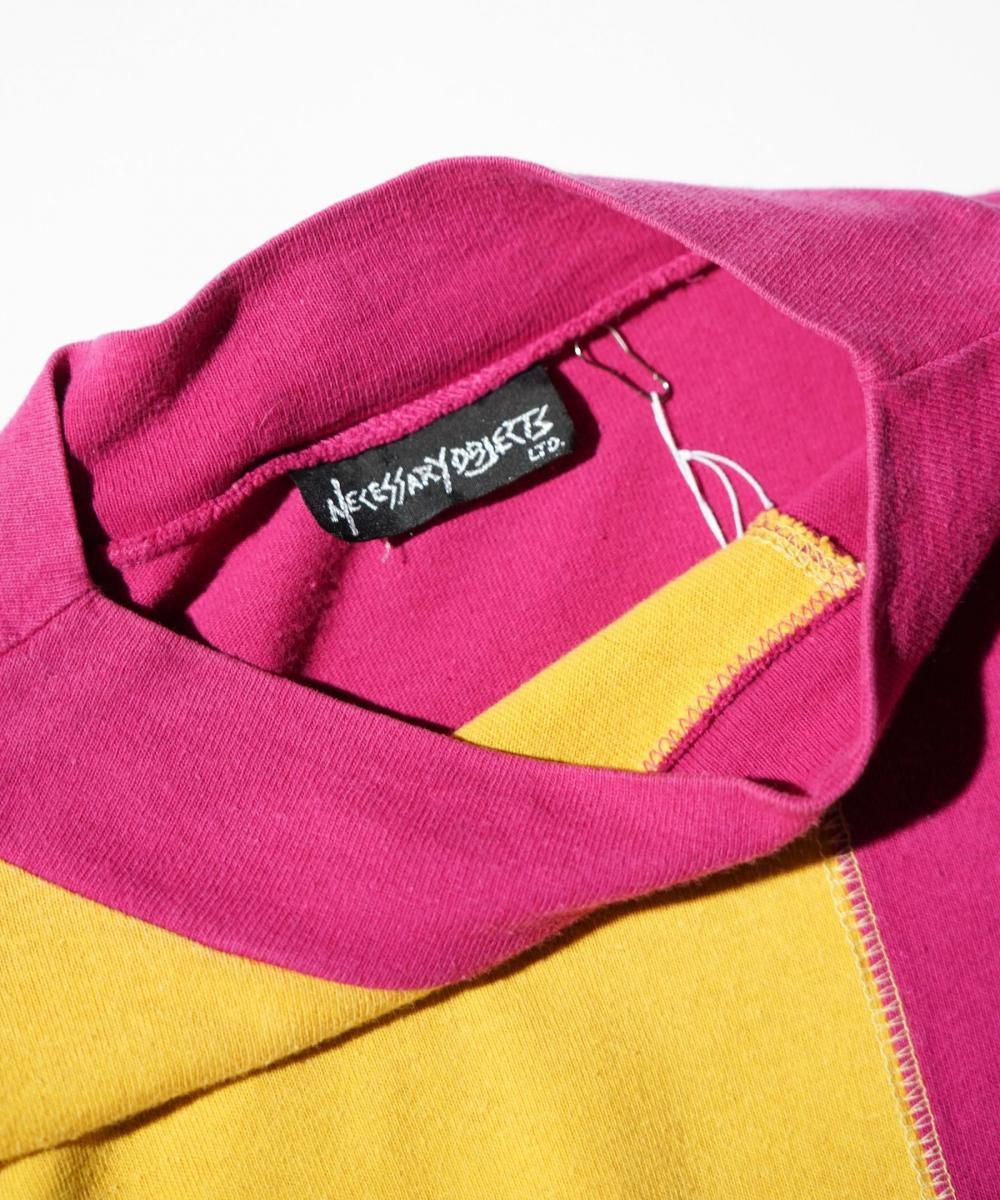 OLD / NECESSARY OBJECTS COLOR BLOCK PATCHWORK L/S TEE