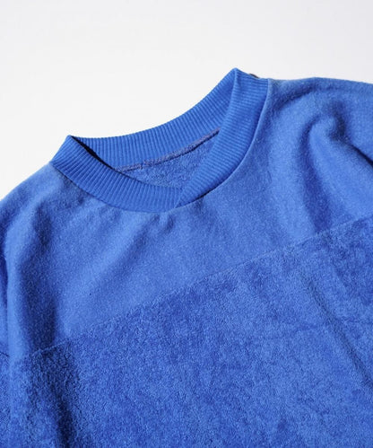 OLD / BLUE TERRY CLOTH FOOTBALL T-SHIRT