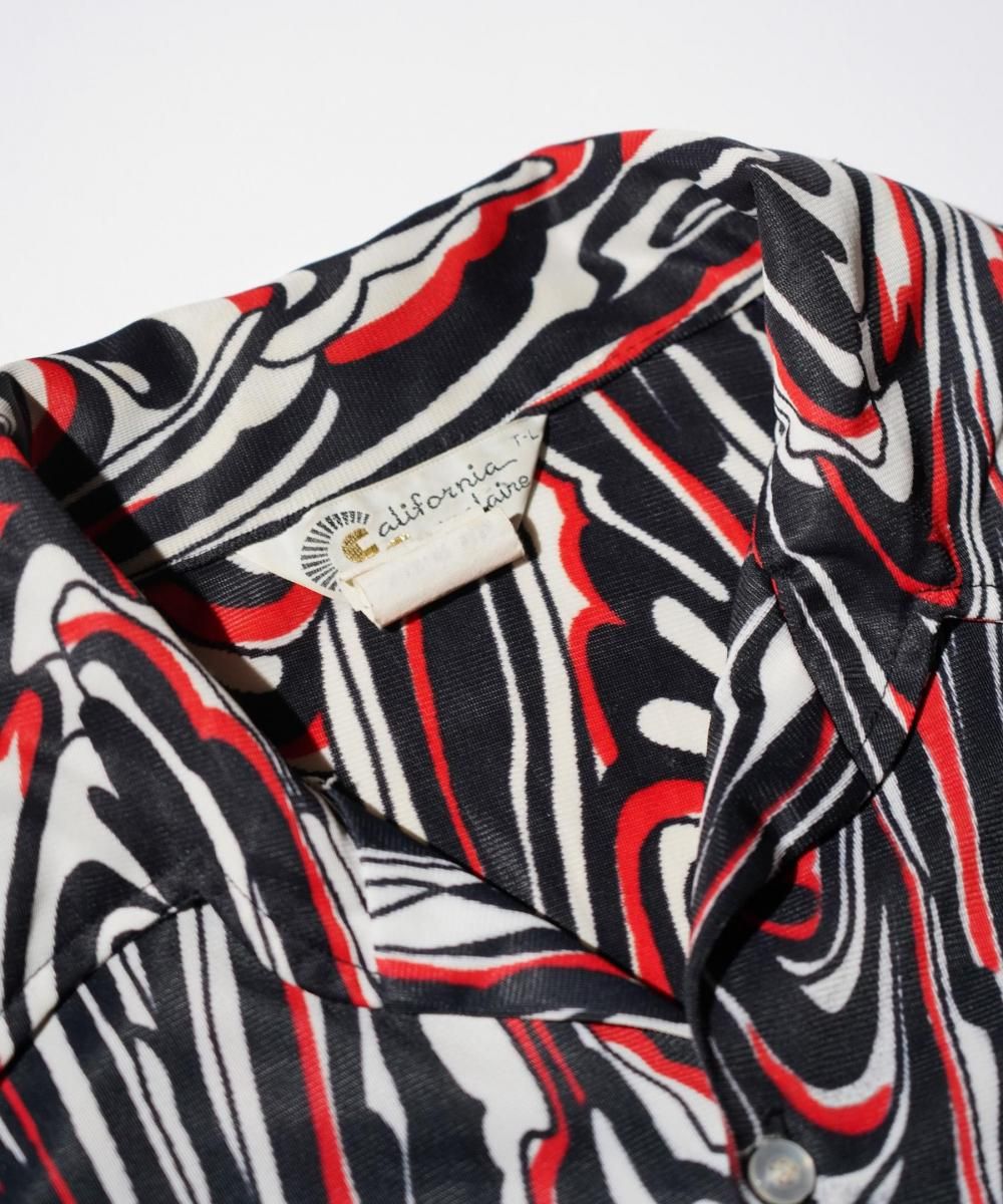 OLD / 1970’s- CALIFORNIA VINTAGE ABSTRACT PATTERN SHIRT