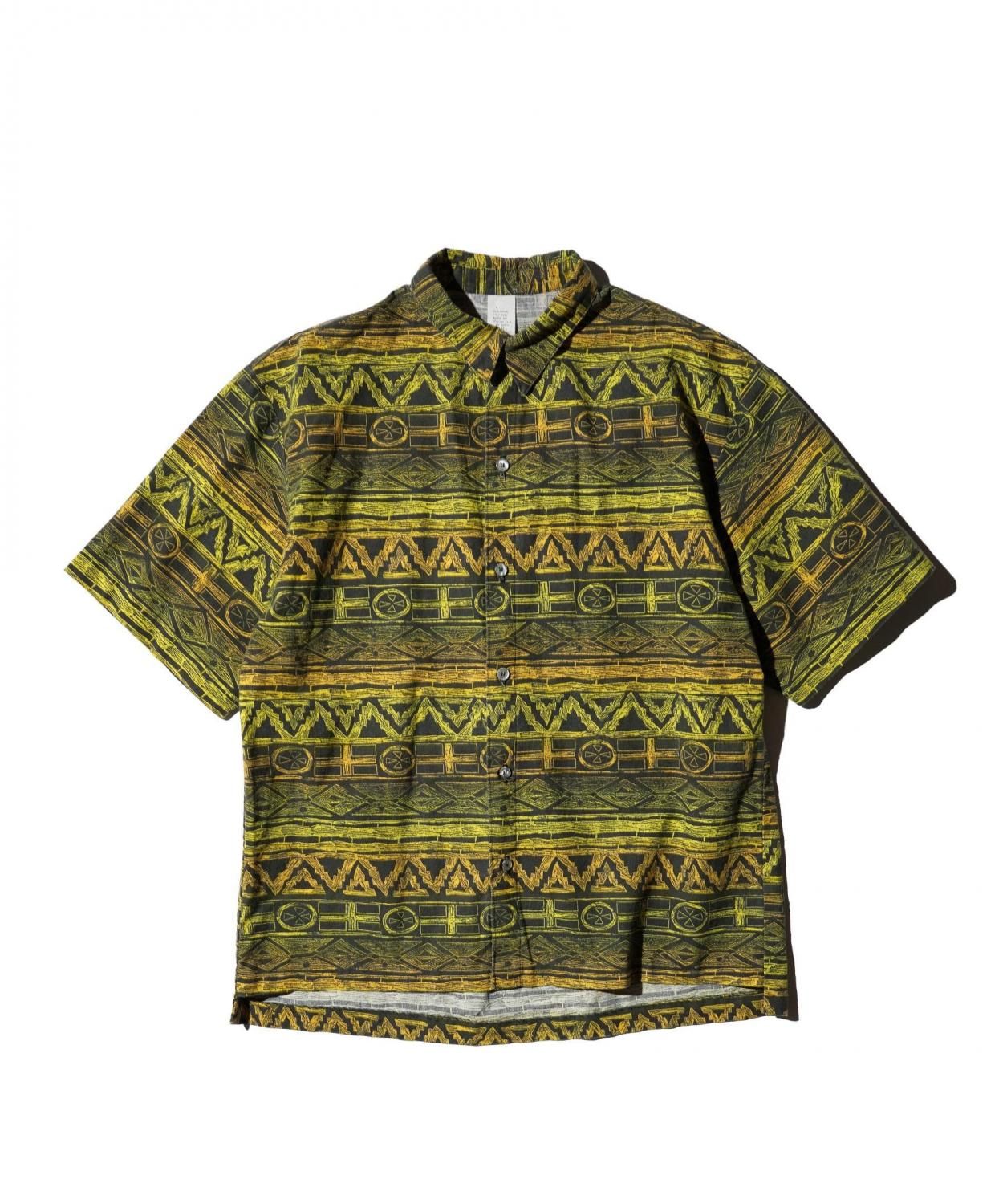 OLD / TRIBAL PATTERN SHORT SLEEVE SHIRT MADE IN USA