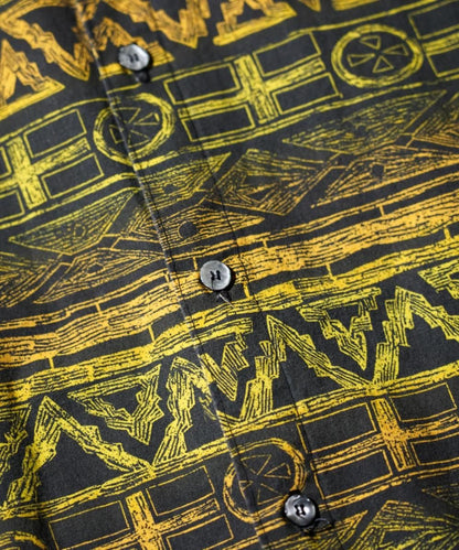 OLD / TRIBAL PATTERN SHORT SLEEVE SHIRT MADE IN USA