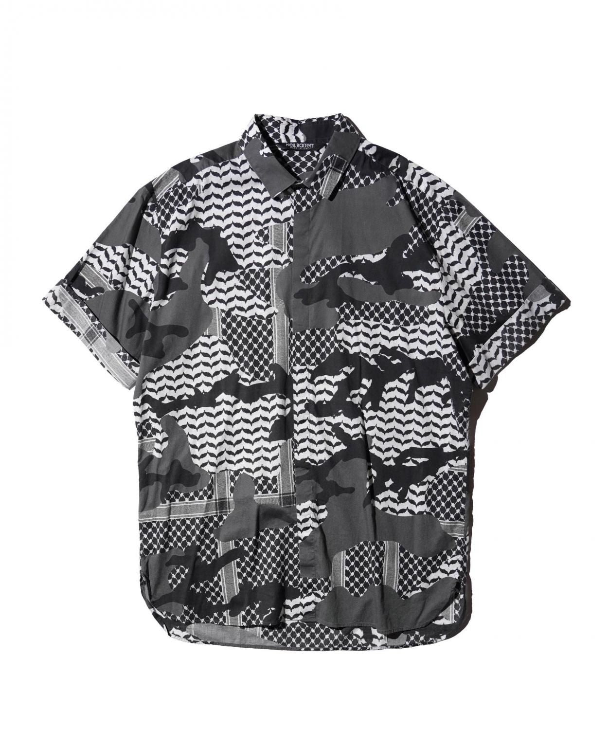 OLD / NEIL BARRETT STRETCH COTTON REGULAR FIT SHIRT