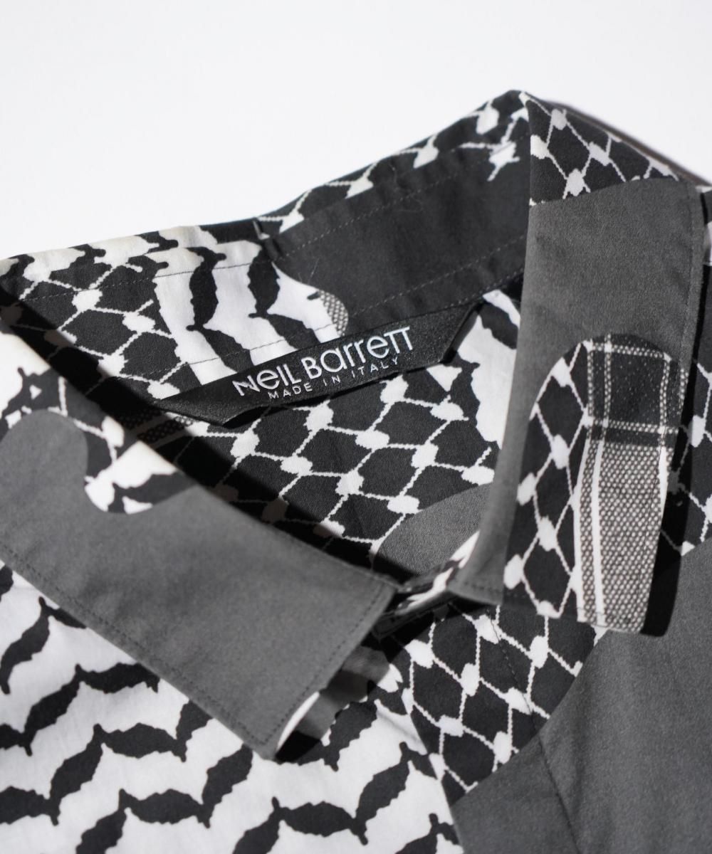 OLD / NEIL BARRETT STRETCH COTTON REGULAR FIT SHIRT