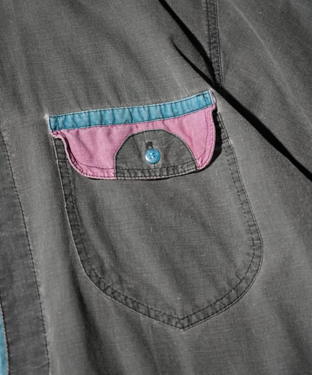 OLD / CONTRAST COLLAR DETAIL SHORT SLEEVE SHIRT