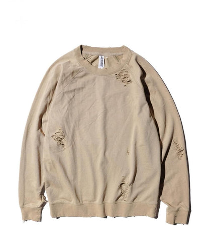 WORN-OUT RAGLAN CREW SWEAT