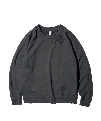 WORN-OUT RAGLAN CREW SWEAT